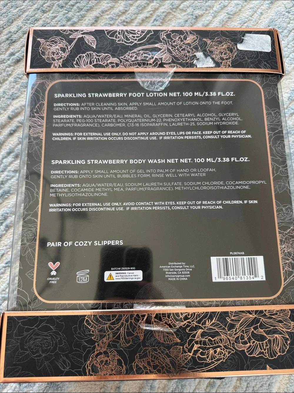 NIB Alexis Bendel Complete Foot Care Pampering Set - Black Plush